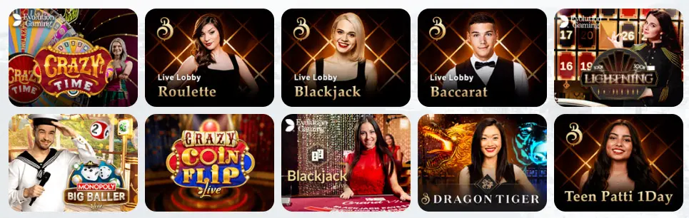 Jeux de casino en direct BOF CASINO