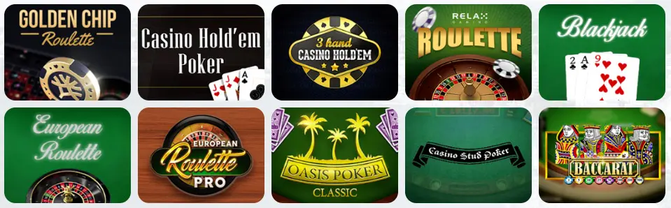 Jeux de table au BOF CASINO