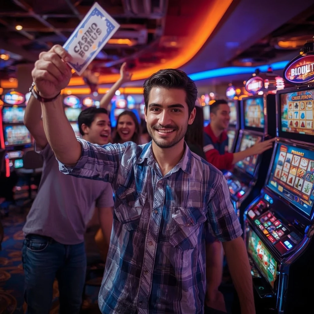 une personne tenant un bonus BOF CASINO